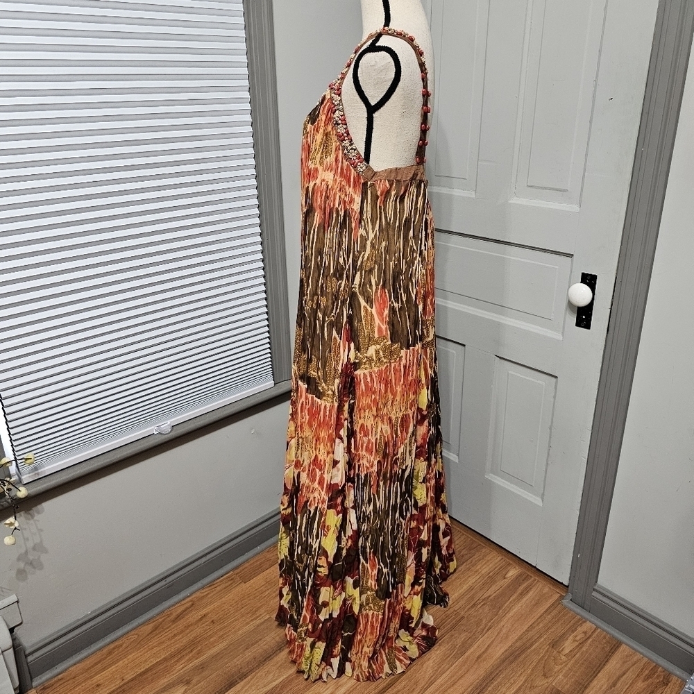 Midnight Velvet Beaded Bohemian Maxi Dress - Picture 6 of 7
